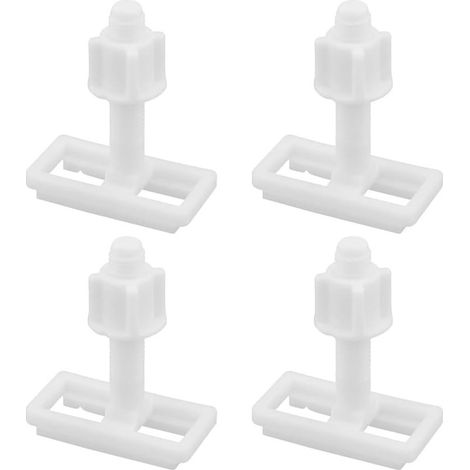 Lot de 4 vis de rechange pour siège de toilette avec écrous en plastique (1/5)