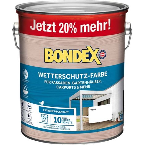 Bondex Wetterschutz Farbe Weiß 3 L (1/3)