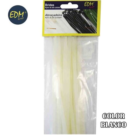 Fascette per cavi EDM naturale 100x2,5 mm in nylon di alta qualità (blister da 25 unità)