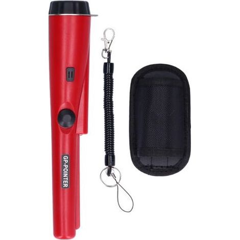 Détecteur de métaux professionnel portable et étanche avec lumière LED rouge foncé (1/4)