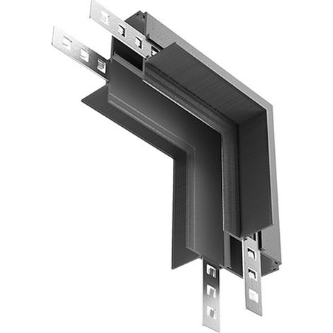 Connettore Ad Angolo Verticale Per Binario Moderno Metallo Nero