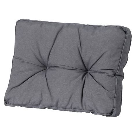 Coussin extérieur 60 x 43 cm – Gris – Rembourrage en fibres recyclées – Résistance UV élevée – Housse amovible facile à nettoyer – Madison (1/5)
