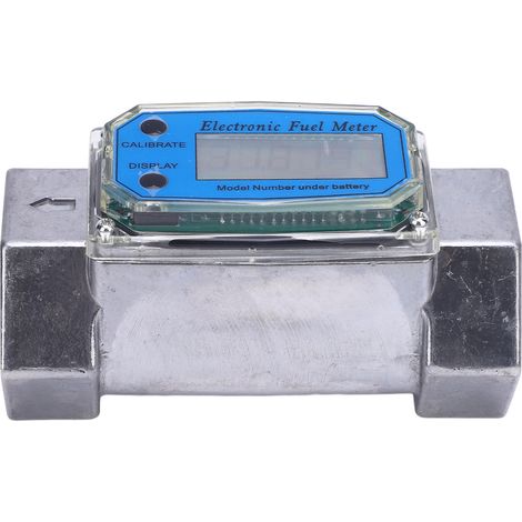 Ortviai Débitmètre à turbine numérique haute précision en métal 45 mm pour carburant, eau, gazole et huile – 30 à 280 L/min (1/5)
