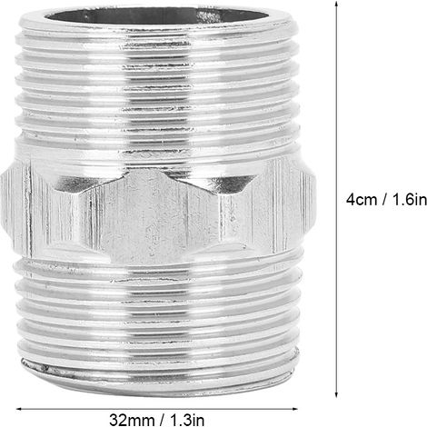 raccords hexagonaux filetés mâles 1 pouce vers 1 pouce en acier inoxydable (1/5)