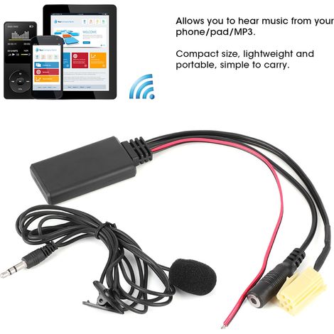 Adaptateur microphone Bluetooth autoradio 150 cm pour Fiat Grande Punto (1/5)