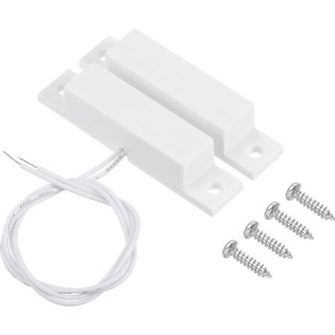 Magnétique Roseau Interrupteur, 1 Ensemble Normalement Ouvert NON Câblé Surface-Mont Porte Fenêtre Contact Interrupteur pour Maison Sécurité (1/5)