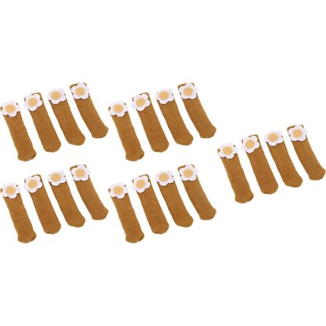 Set mit 20 einfach zu montierenden Acryl-Stuhlbeinschonern für Büros (kleines Kamelblüten-Design) (1/5)