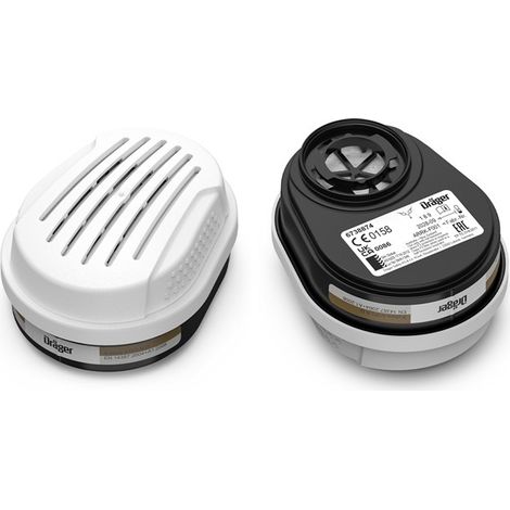 Dräger Filtre Combiné Baïonnette A1P3 R D – Protection Vapeurs Organiques (A1) + Particules (P3) – Réutilisable & Test Dolomite – DIN EN 14387 – Certifié IFA n°2301048 – Compatible X-plore 3300/3500/5 (1/5)