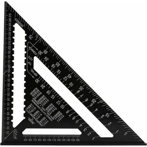 Équerre De Charpentier - 30 Cm - Alliage D'aluminium - Mesures Métriques Et Impériales - 1 Pièce (1/4)