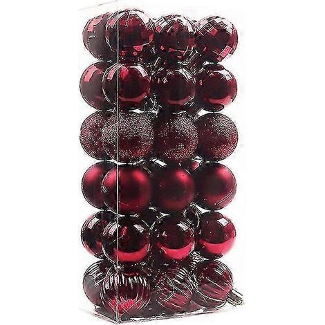 36 boules de Noël à suspendre au plafond, décoration pour sapin de Noël, 4 cm (1/5)