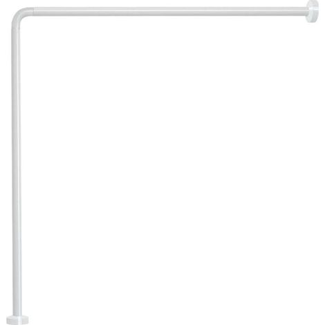 Gedy Telaio Tenda Doccia Angolare Bianco 80x80 cm Acciaio Rifilabile