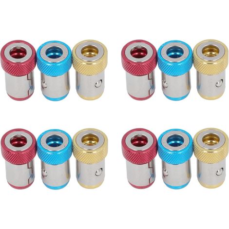Anneau magnétique de tête de tournevis 12 pièces, anneau magnétique d'embout, amovible pour tournevis hexagonal de 1/4 pouces/6.35mm et embouts électriques (1/5)