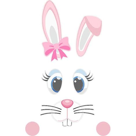 Autocollant décoratif de porte de garage lapin de Pâques avec aimants pour réfrigérateur - Fournitures de fête CT052 (1/5)