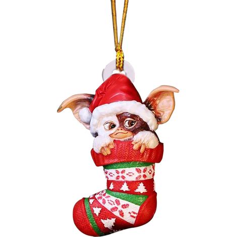 Gremlins Gizmo Fée Chapeau de Père Noël Décoration de Noël à suspendre A (1/3)