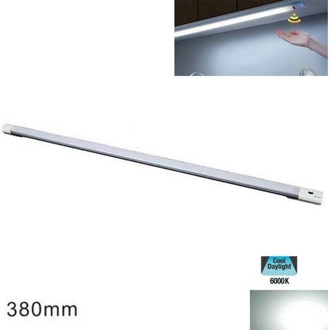 BARRE LED PLACARD DE CUISINE LUMIÈRE FROIDE CAPTEUR DE MOUVEMENT DES MAINS RECHARGEABLE 38CM
