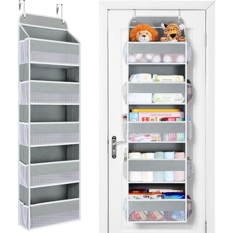 Türhänger, 5-stufig, robust, mit 10 seitlichen Netztaschen, 20 kg Tragkraft, ideal für die (1/5)