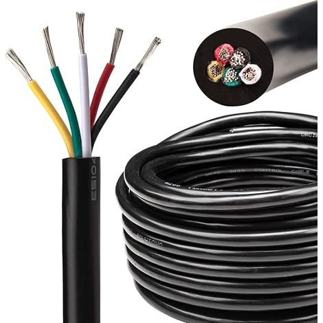 Electric Wire 0.75mm2 10Meters Electric Wire 18 Gauge 5x0.75mm Cable UL2464 Tinned Copper Cable Twisted Wire for LED Lighting 12V/24V (1/5)