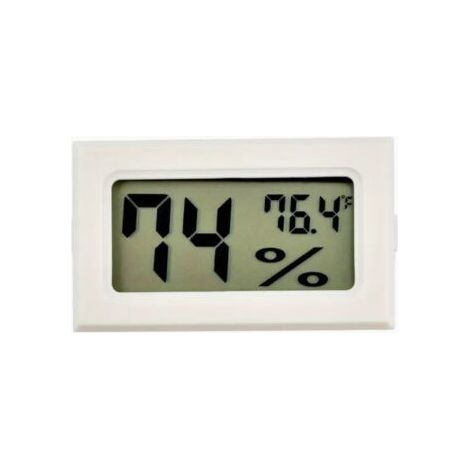 Mini präzises digitales Thermometer und Hygrometer weiß zur Überwachung der Innentemperatur und Luftfeuchtigkeit - Fahrenheit-Anzeige (℉) (1/5)