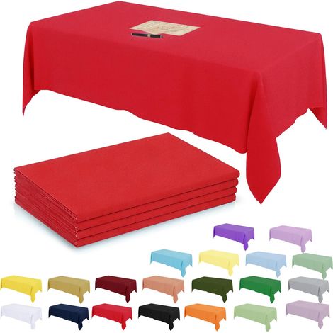 3 Pièces Nappe de Fête Bleu en Plastique 137x274cm - Couverture de Table Rectangulaire à Pois Silber pour Décorations d'Anniversaire, Mariage, Noël, Halloween (1/5)