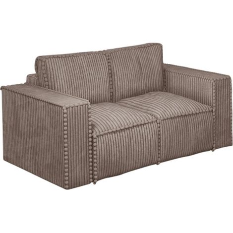 Sofa Designersofa 2-Sitzer VAJANA Stoff Tilia Beige (1/3)