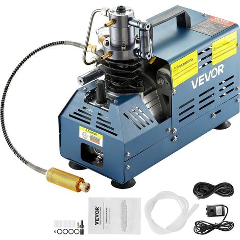 Pour carabine PCP, pistolet à air et bouteille de plongée - compresseur haute pression 30 MPa, refroidissement à eau (1/5)