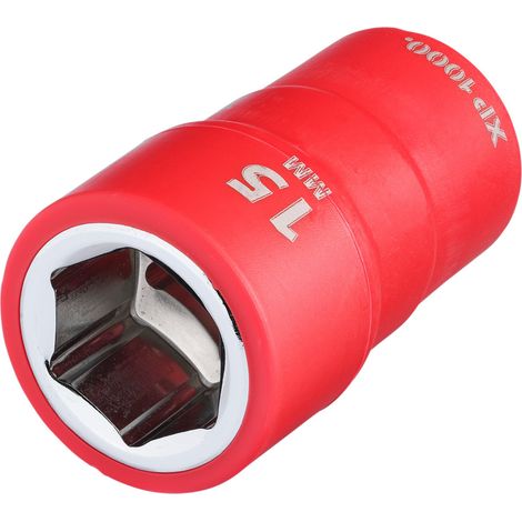 Draper 17643 XP1000 VDE Socket, 3/8"" Sq. Dr., 15mm (1/2)