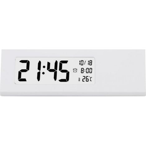 Réveil numérique avec écran LCD, fonction rétroéclairage, jour, date et température. (1/5)