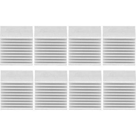 Kit de dissipateurs thermiques en aluminium (8 pièces) pour module d'alimentation CPU électronique (40 x 40 x 30 mm) - Sans adhésif (1/5)
