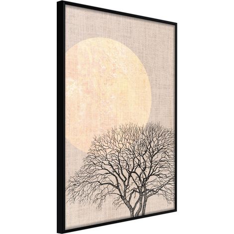 Affiche Murale Encadrée "Tree in the Morning" 30 x 42 cm Noir
