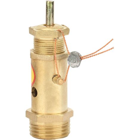 G1/2 Soupape de sécurité de pression pour compresseur d'air, laiton, pour chaudière et générateur de vapeur (10KG)