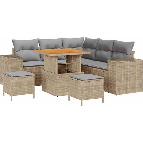Maison Exclusive - Ensemble de canapé de jardin 8 pc 7-Nombre de places (1/5)