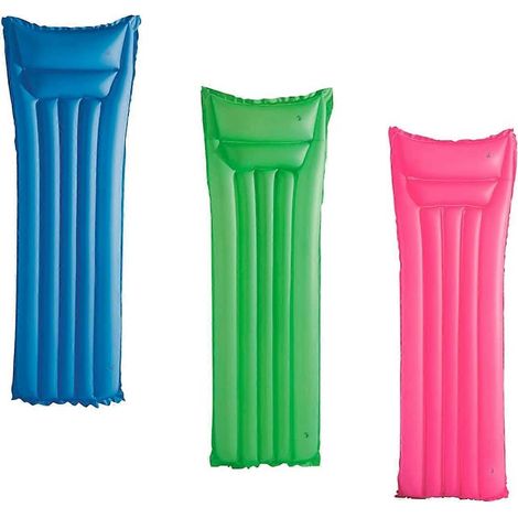 44007 Matelas gonflable finition mate 183 x 69 cm, 3 couleurs assorties (1/4)
