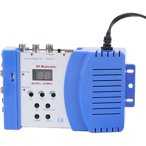 Interface multimédia HD, modulateur AV vers RF, sortie PAL/NTSC, convertisseur AV vers RF Plug and Play pour téléviseur et console de jeux, prise européenne, 100-240 V CA (1/5)