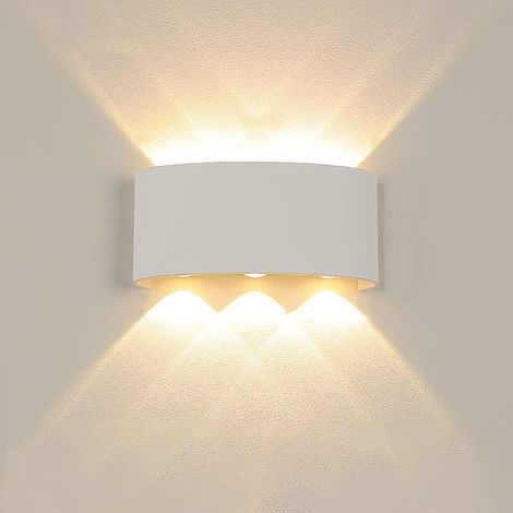 APPLIQUE MODERNA LUCE A LED LAMPADA DA PARETE MURO DA 16W PER ESTERNO BIANCA LUCE CALDA 3000K (1/2)