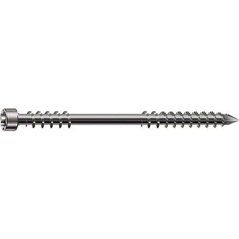 Vis terrasse bois tête cylindrique réduite double filet empreinte torx T40 spéciale passerelle inox A4 boîte 50 pièces - SPAX FRANCE (1/8)