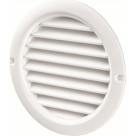 Grille Ronde Inclinée Fi100 - Avec Filet - En Abs - 100mm - Ventilation (1/4)