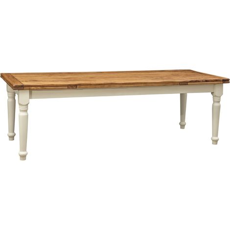 Tavolo legno massello 250x100 cm Tavolo allungabile cucina artigianale Made in Italy