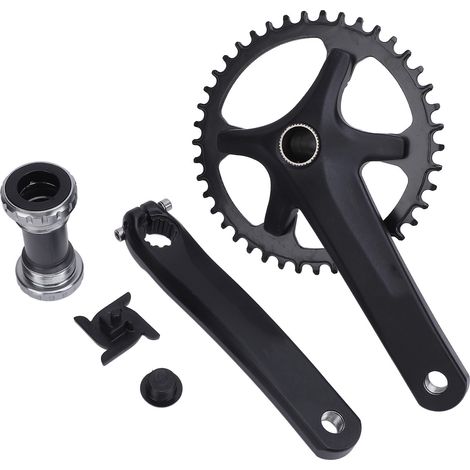 Pédalier de vélo en alliage d'aluminium BCD110mm, plateau 42 dents, manivelles et boîtier de pédalier inclus pour vélos de 9 à 11 vitesses (1/5)
