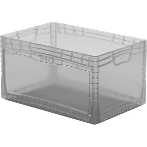 Surplus Systems Eurobox Door 60 x 40 x 32 cm, 62 L, transparent Boxen, Körbchen & Kisten