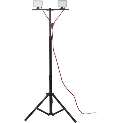Xanlite – Projecteur de chantier LED 1600 lumens – Blanc froid 6500K – IP44 pour extérieur – 2 têtes – 10W – PR10W2T (1/5)