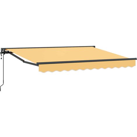 Tenda da Sole Tenda parasole Tenda Retrattile Sabbia 3 x 2,5 m Poliestere e Alluminio (1/5)