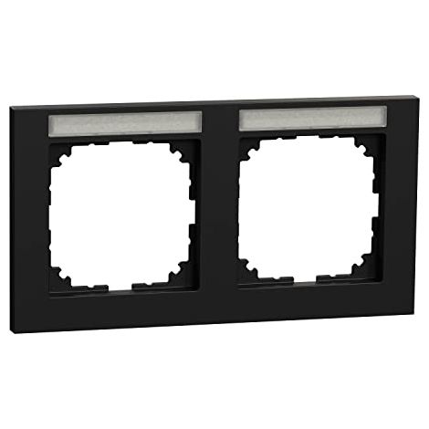 MERTEN - CADRE M PURE, FABRIQUÉ EN PLASTIQUE OCÉAN RECYCLÉ, 5 POSITIONS, NOIR MAT, IP20, IK03, MEG4050-3603