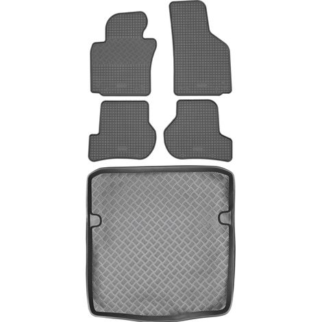 SET di tappetini in gomma per auto e tappetino per bagagliaio per Skoda Octavia II Kombi dal 2005 al 2008 (1/5)