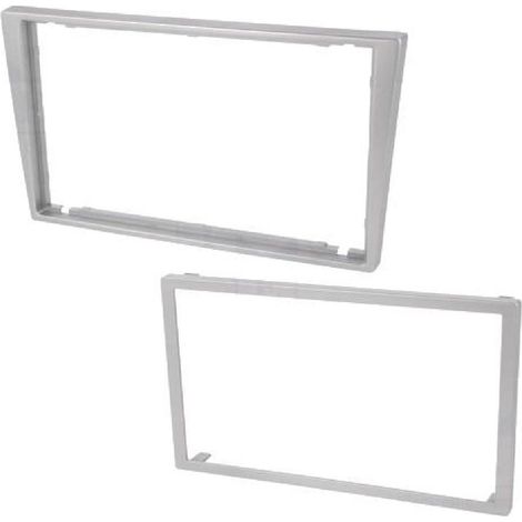 Facade autoradio 2DIN avec contour FA100.2E compatible avec Opel Renault Suzuki - argent