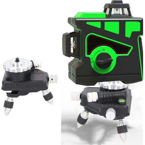Adaptateur 360° pour Niveau Laser - Filetage Mâle 1/4" - Réglable & Compatible Trépied - Précision Professionnelle (1/4)