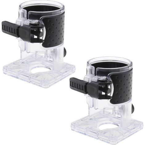 2 x Wood Trimmer Router Base for an Inner Diameter of 65 mm Compatible with Router Cutting Machine Protective Cover Transparent Protective Shield (1/5)
