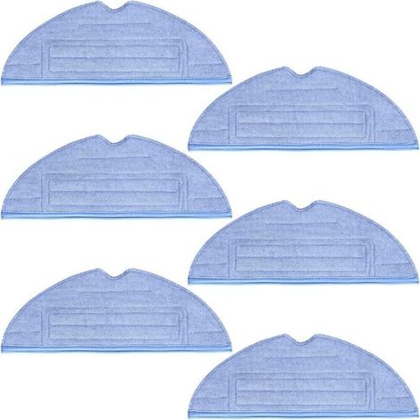 Lot de 6 serpillières en microfibre, compatibles avec Roborock S7/T7S/PLUS, bleues (1/5)