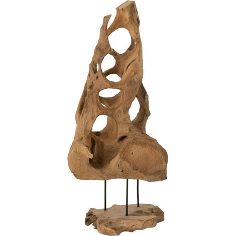 Cône Déco en Bois "Bali Bliss" 100cm Naturel (1/2)