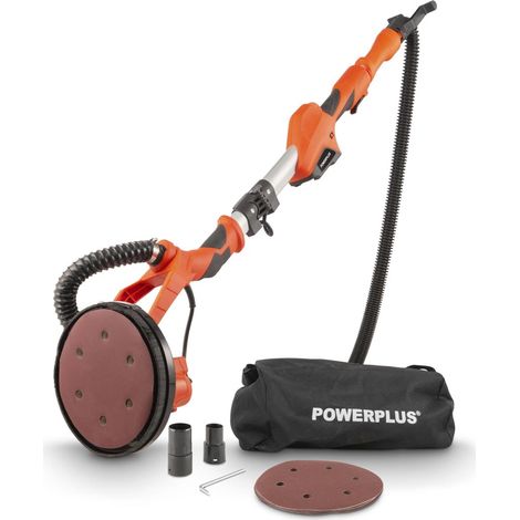 Powerplus Wand- & plafondschuurmachine POWDP50950  - Dual Power telescopisch borstelloos 20V Ø 225mm - excl. batterij en lader