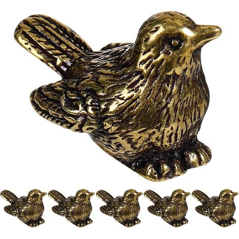 d oiseaux vintage en laiton lot de 6 style rétro sculptures